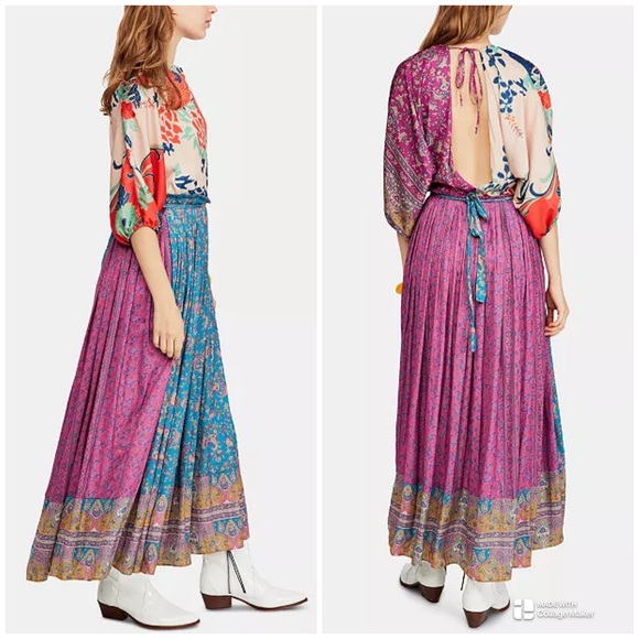 Free People Green What You Want Maxi Dress Size L (oversized) - Picture 3 of 15